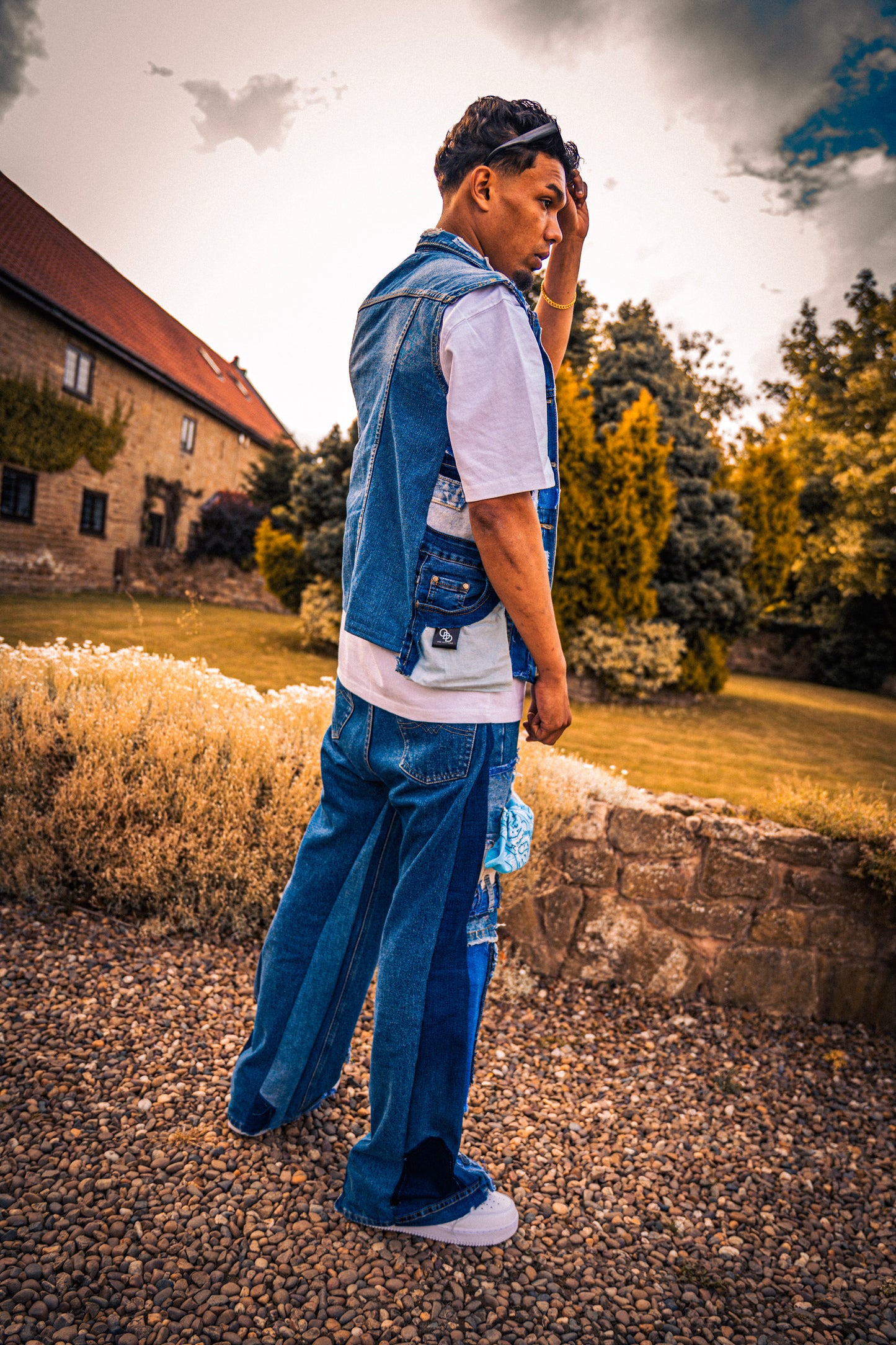 Men’s Patchwork Denim Jeans