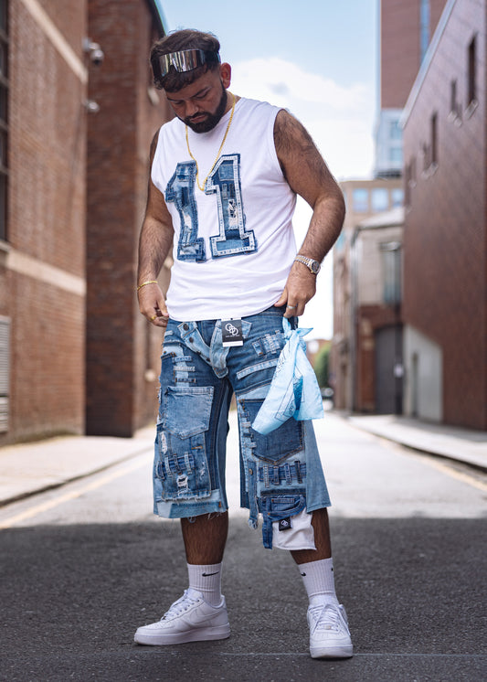 Patchwork Denim 11 Vest Top
