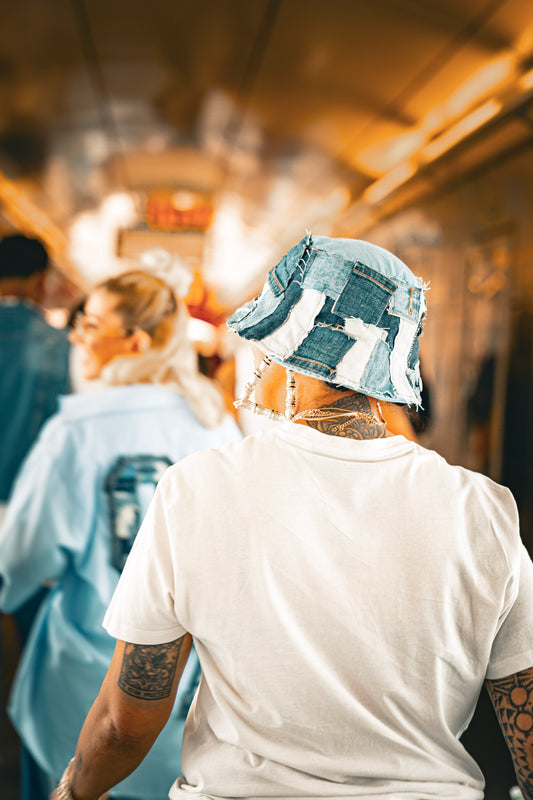 Patchwork Denim Bucket Hat