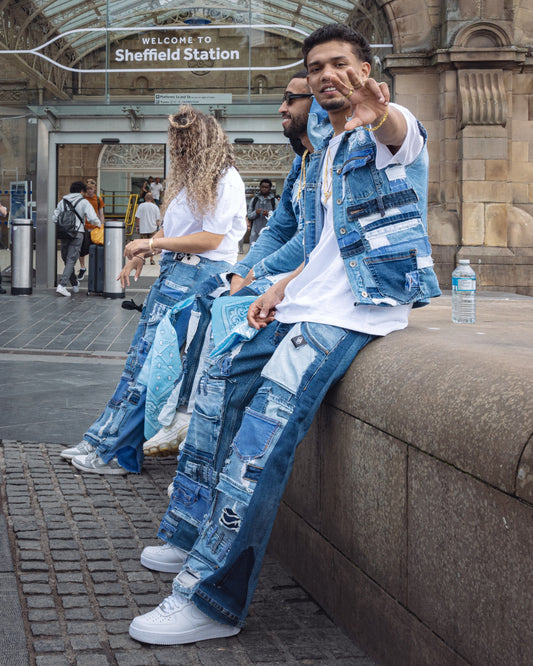 Men’s Patchwork Denim Jeans