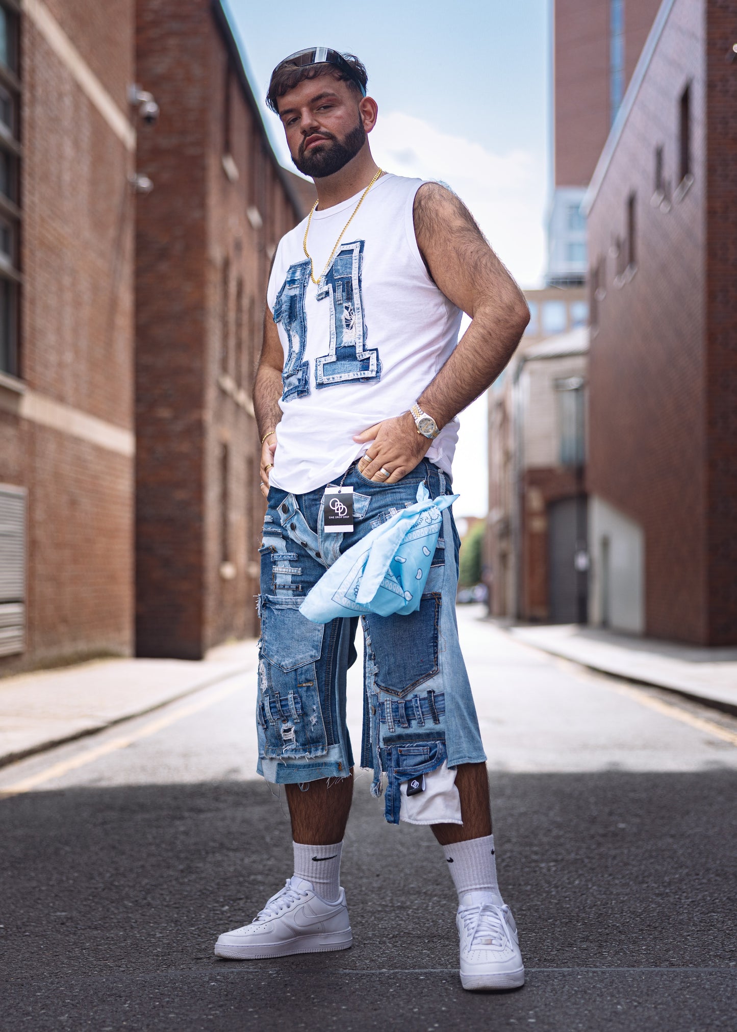 Patchwork Denim 11 Vest Top