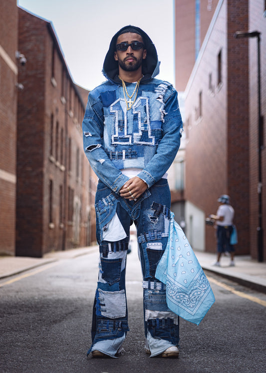 Men’s Patchwork Denim Jeans