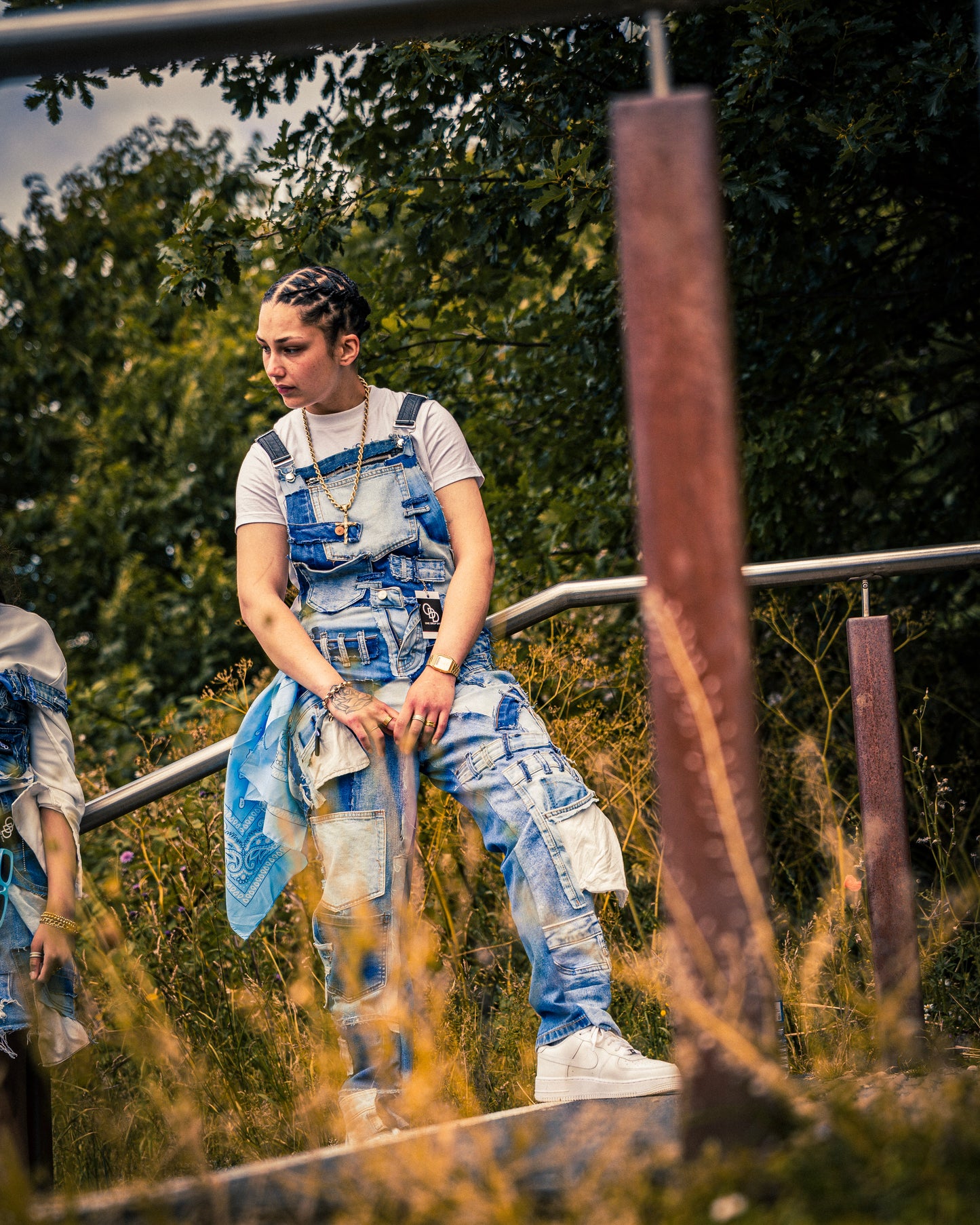 Patchwork Denim Dungarees