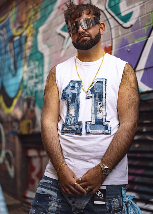 Patchwork Denim 11 Vest Top