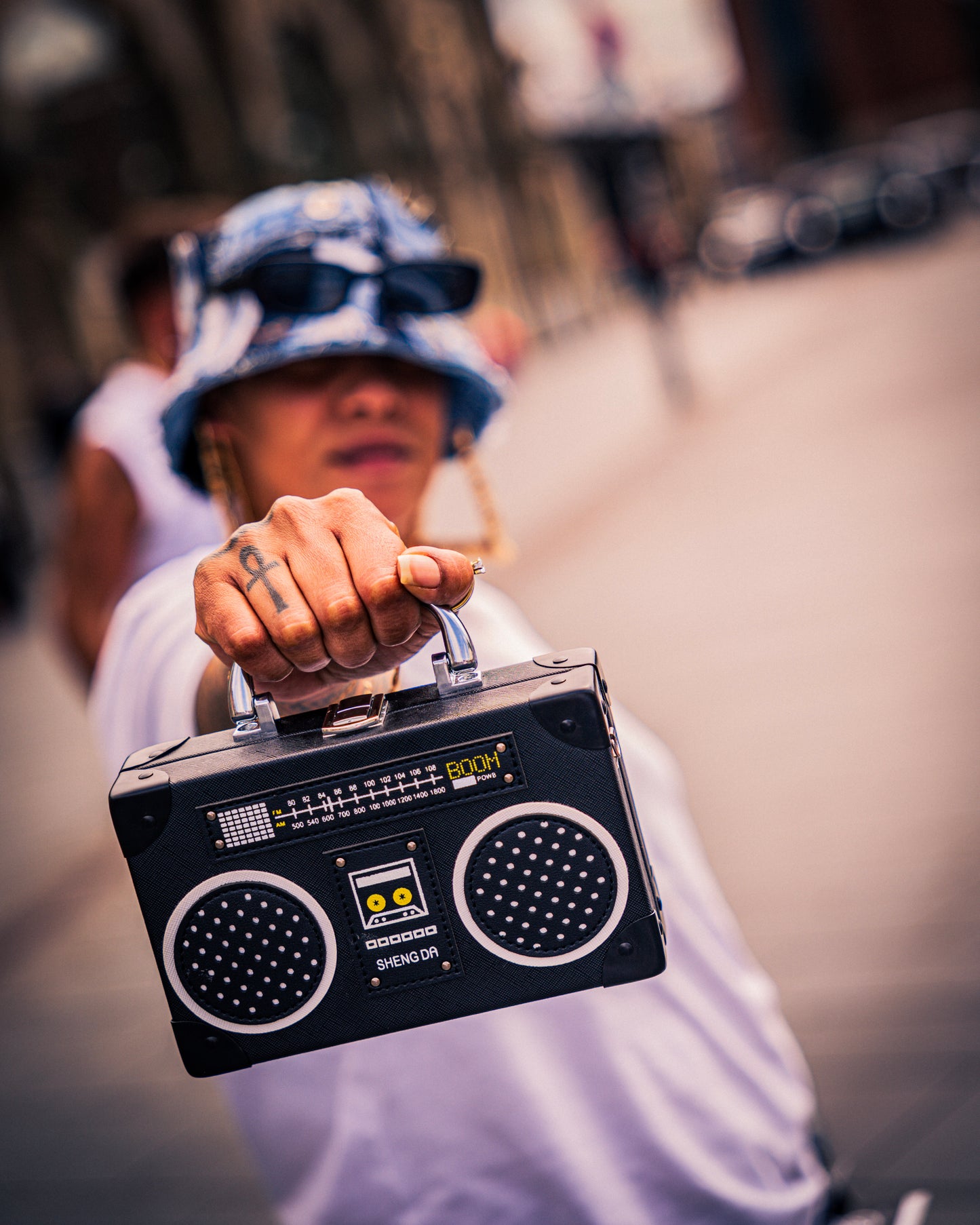 Patchwork Denim Bucket Hat