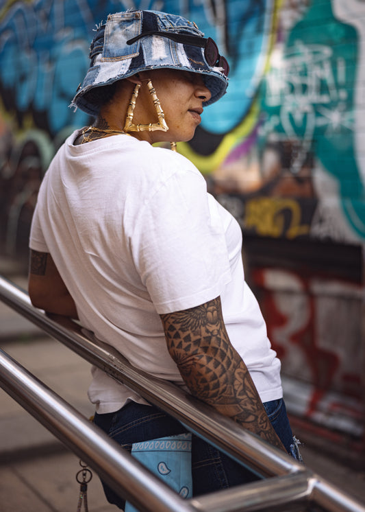 Patchwork Denim Bucket Hat