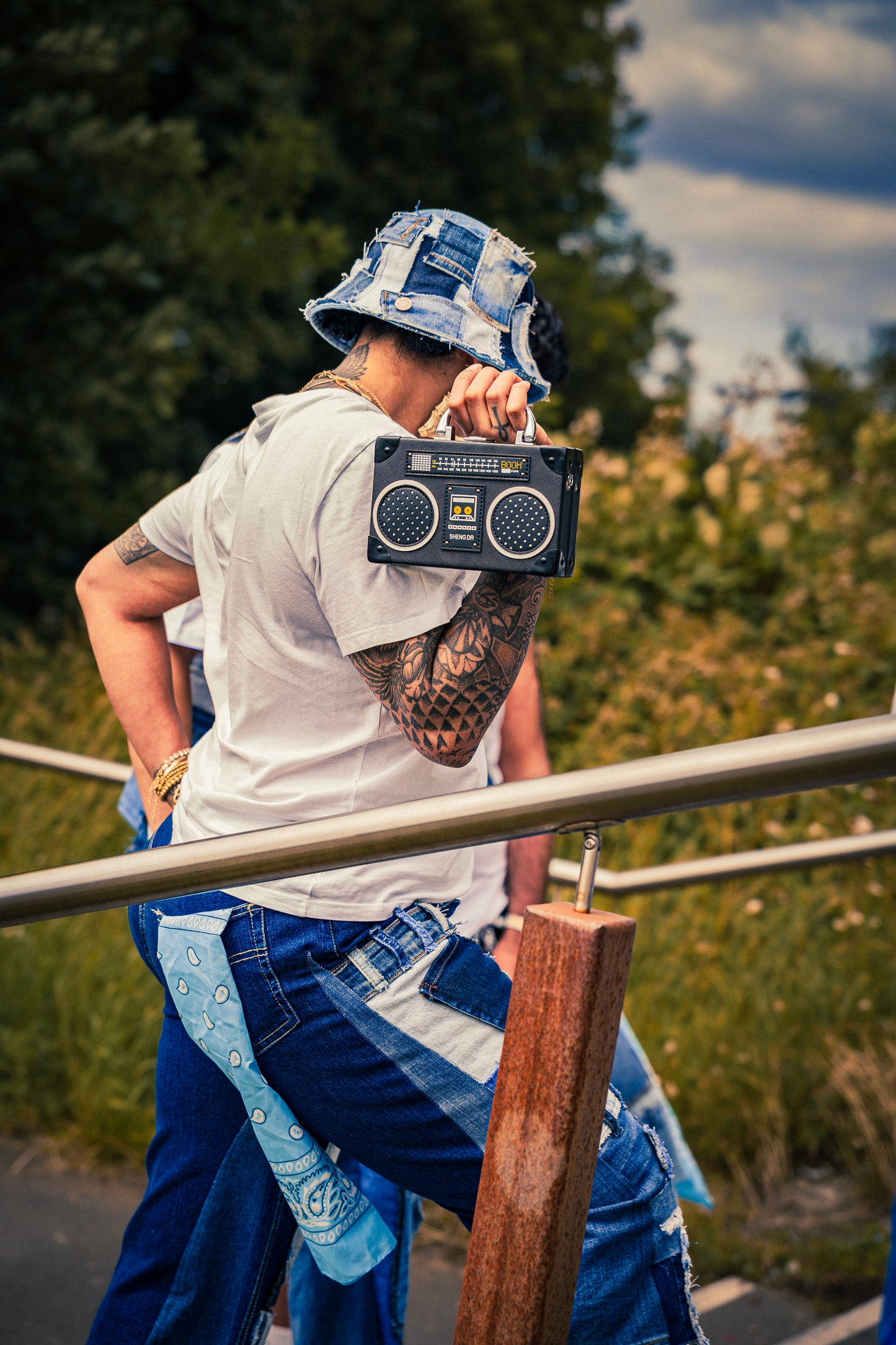 Patchwork Denim Jorts